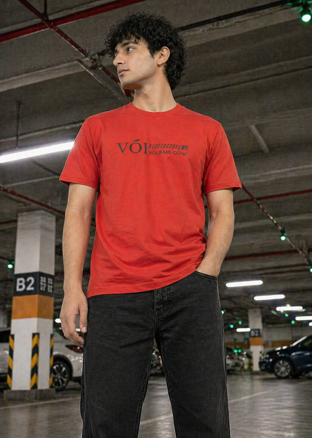 Voi Jeans Co.-Men T-Shirt Red 06