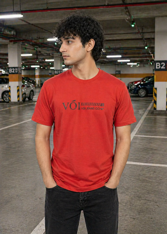 Voi Jeans Co.-Men T-Shirt Red 06