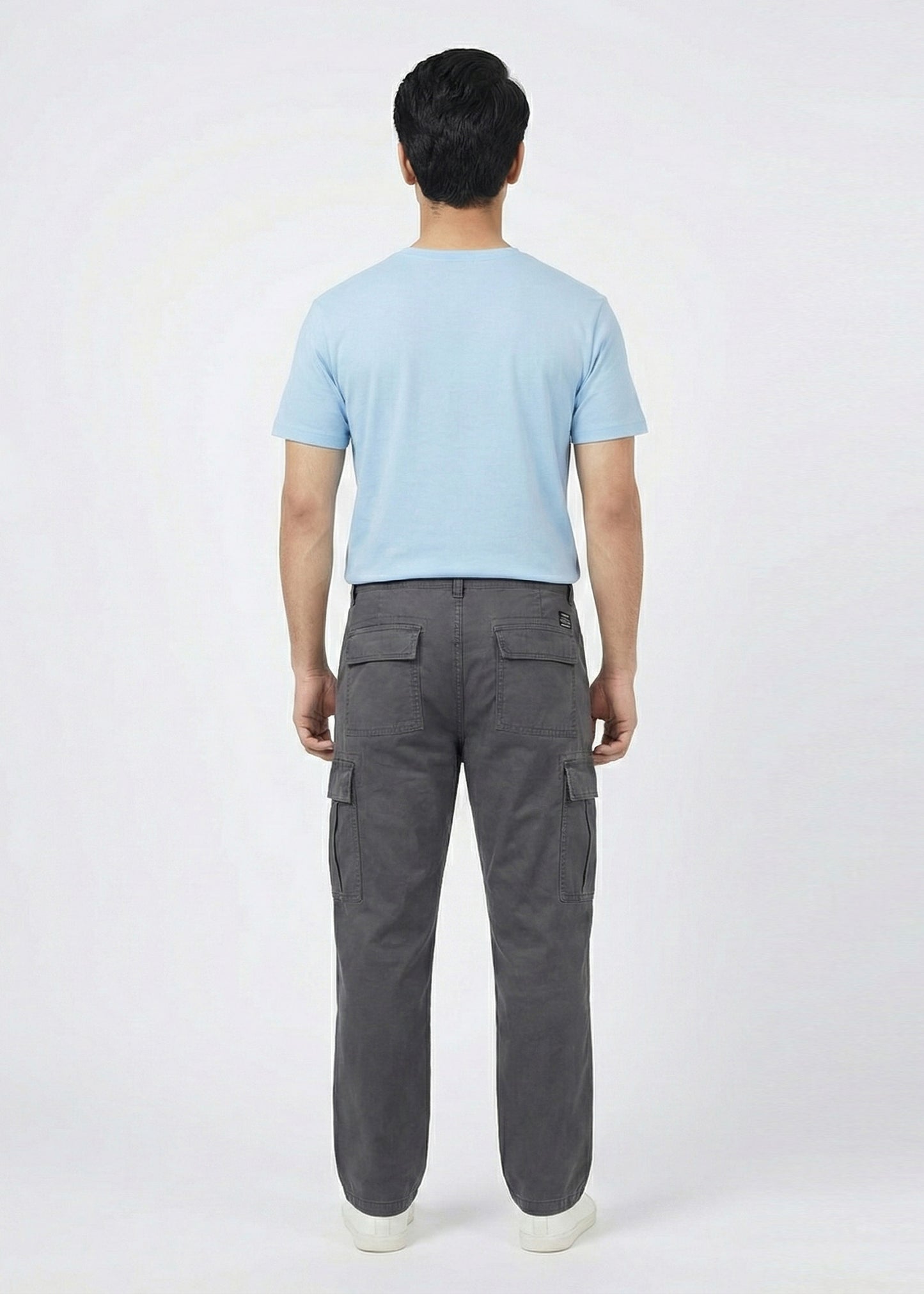 Jack & Jones-Men Smart Loose Fit Cotton Cargos Pants  Gray 05