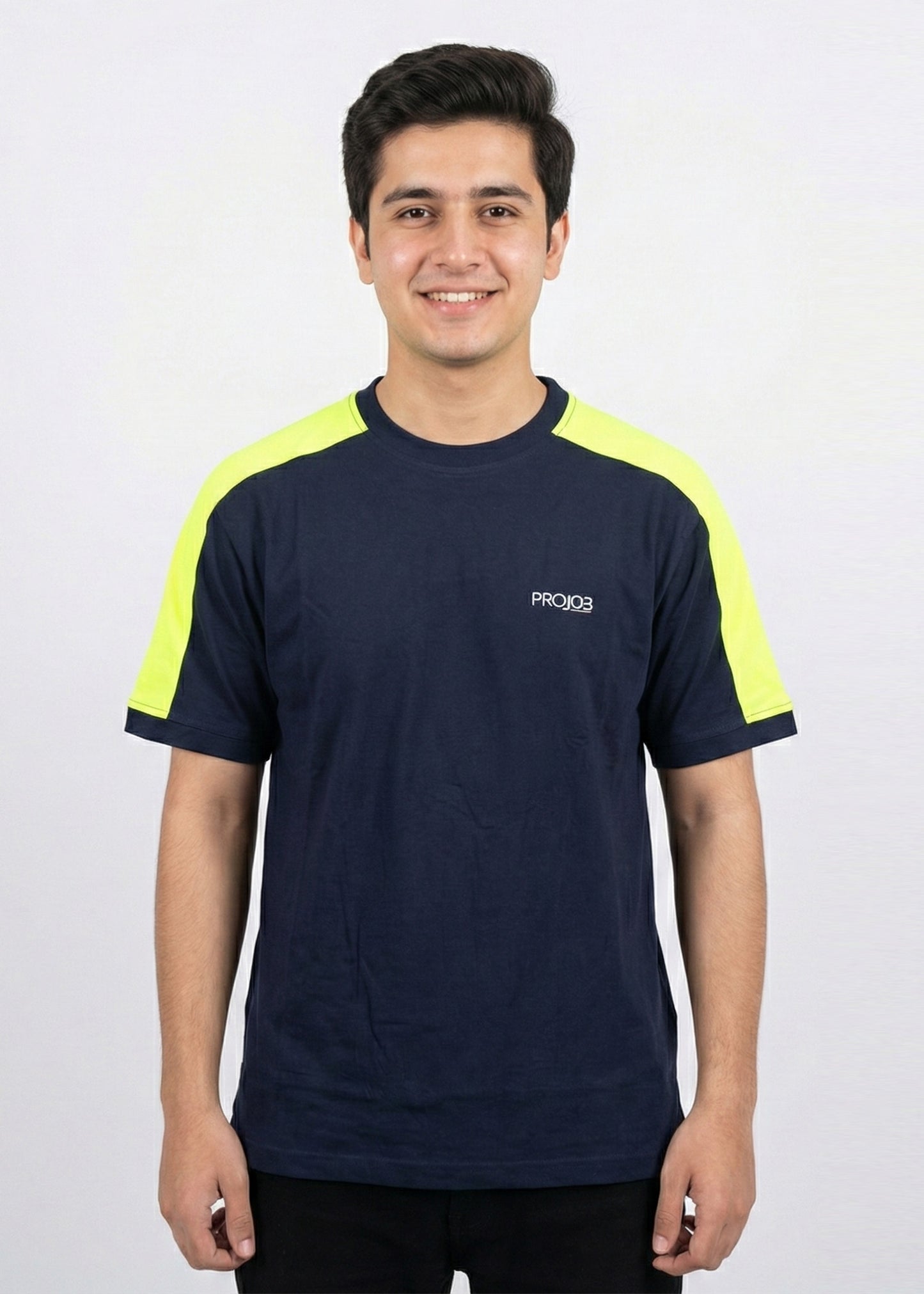 Projob-Men T-Shirts Navy/Yellow 01