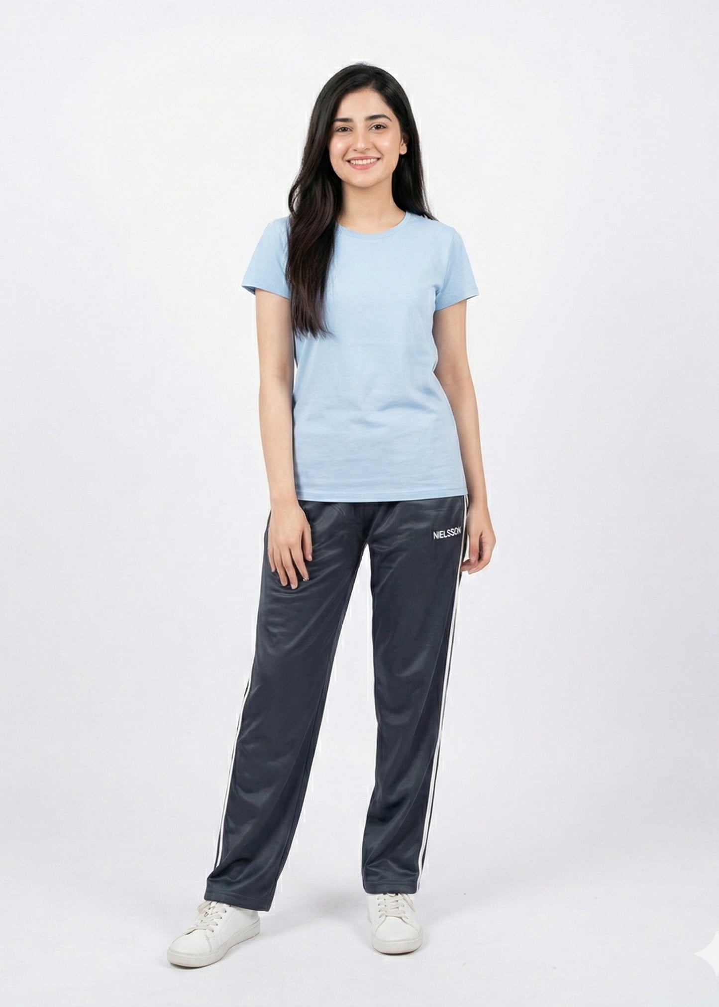 Nelsson-Women Gray Fleece Trouser NS