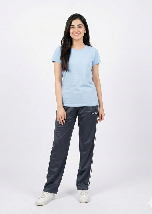 Nelsson-Women Gray Fleece Trouser NS