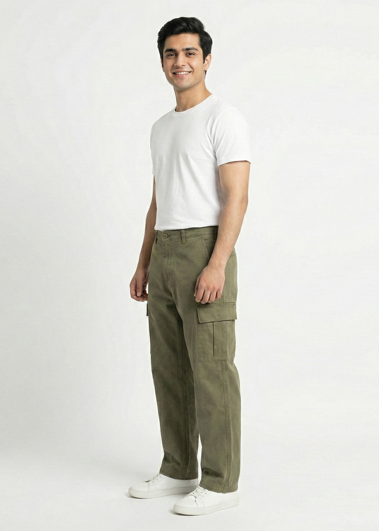 Jack & Jones-Straight Fit Cargos Pants Olive Green 11