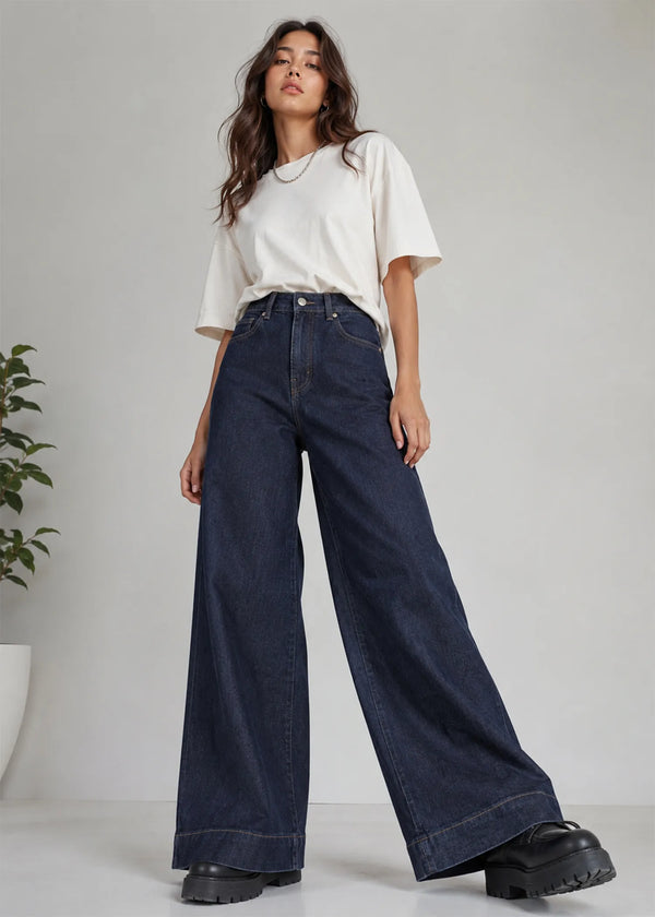 ONLY Women Wide Leg Jeans Blue 544