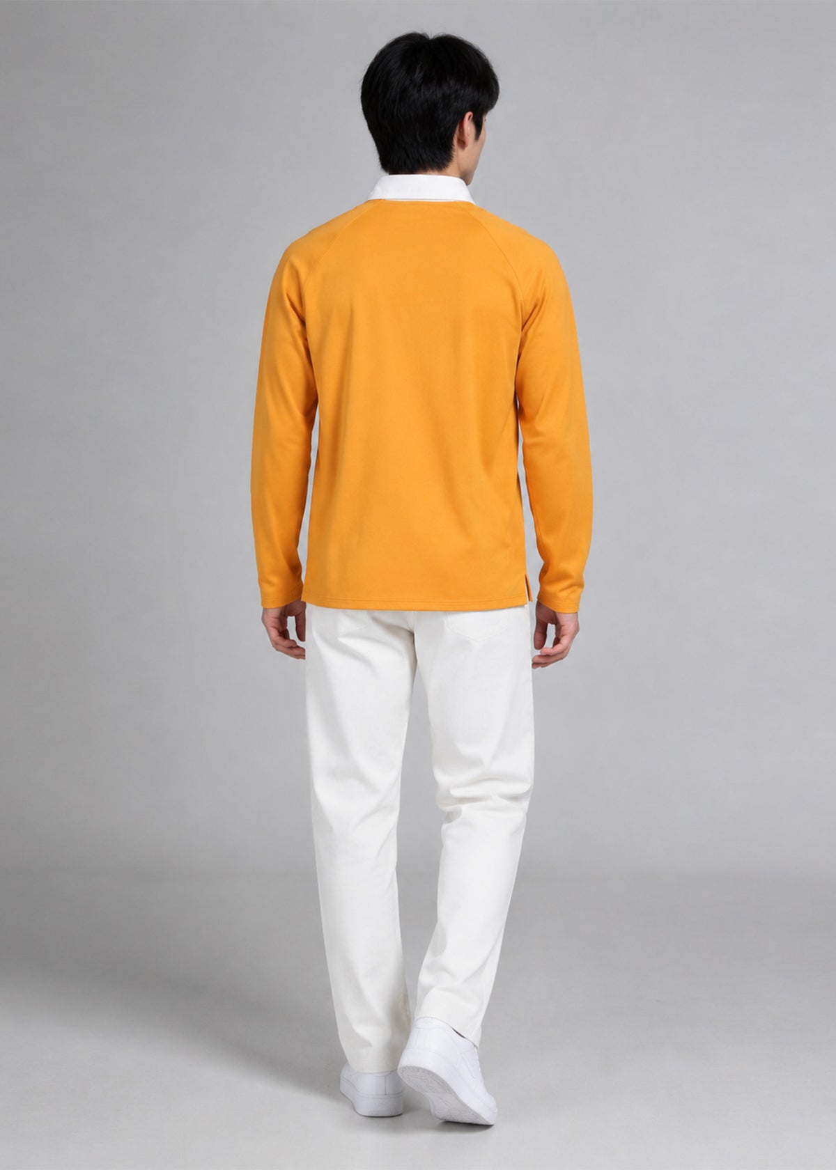 Falcon Men's Long Sleeve Rugby Top Orange&White 751