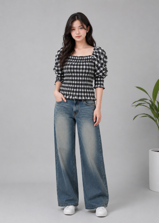 Pakistani Brands LO-Women Picnic Vibe Top Black 08