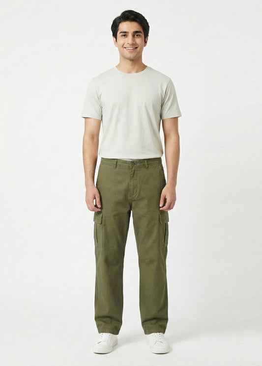 Jack & Jones-Loose Fit Cargos Pants Olive 21