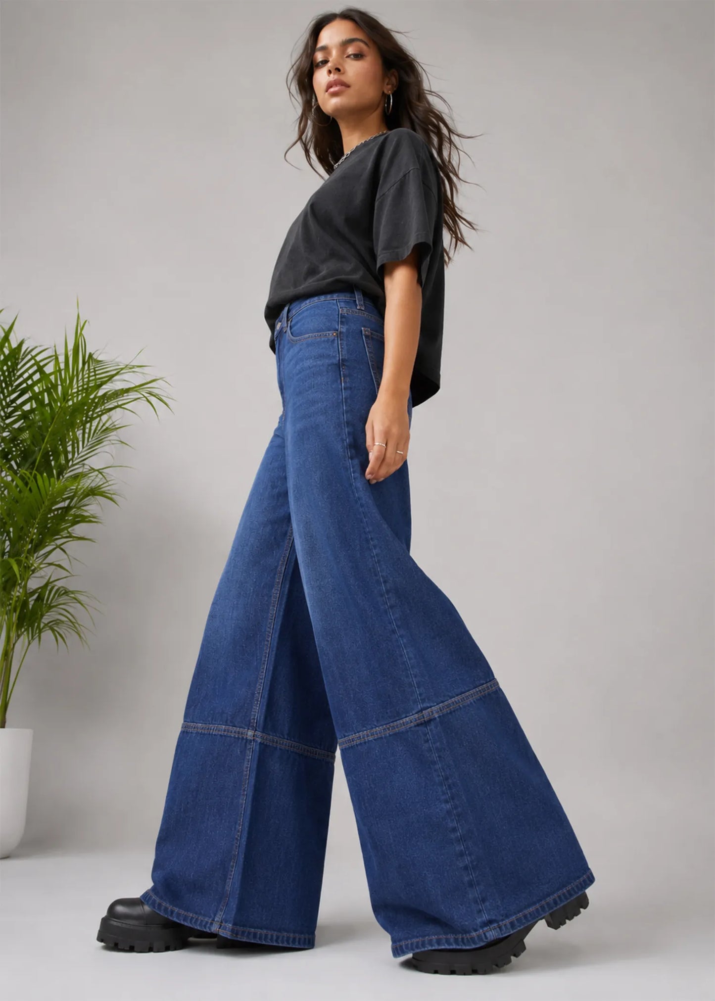 PILCRO  Women Wide Leg Jeans Blue 546
