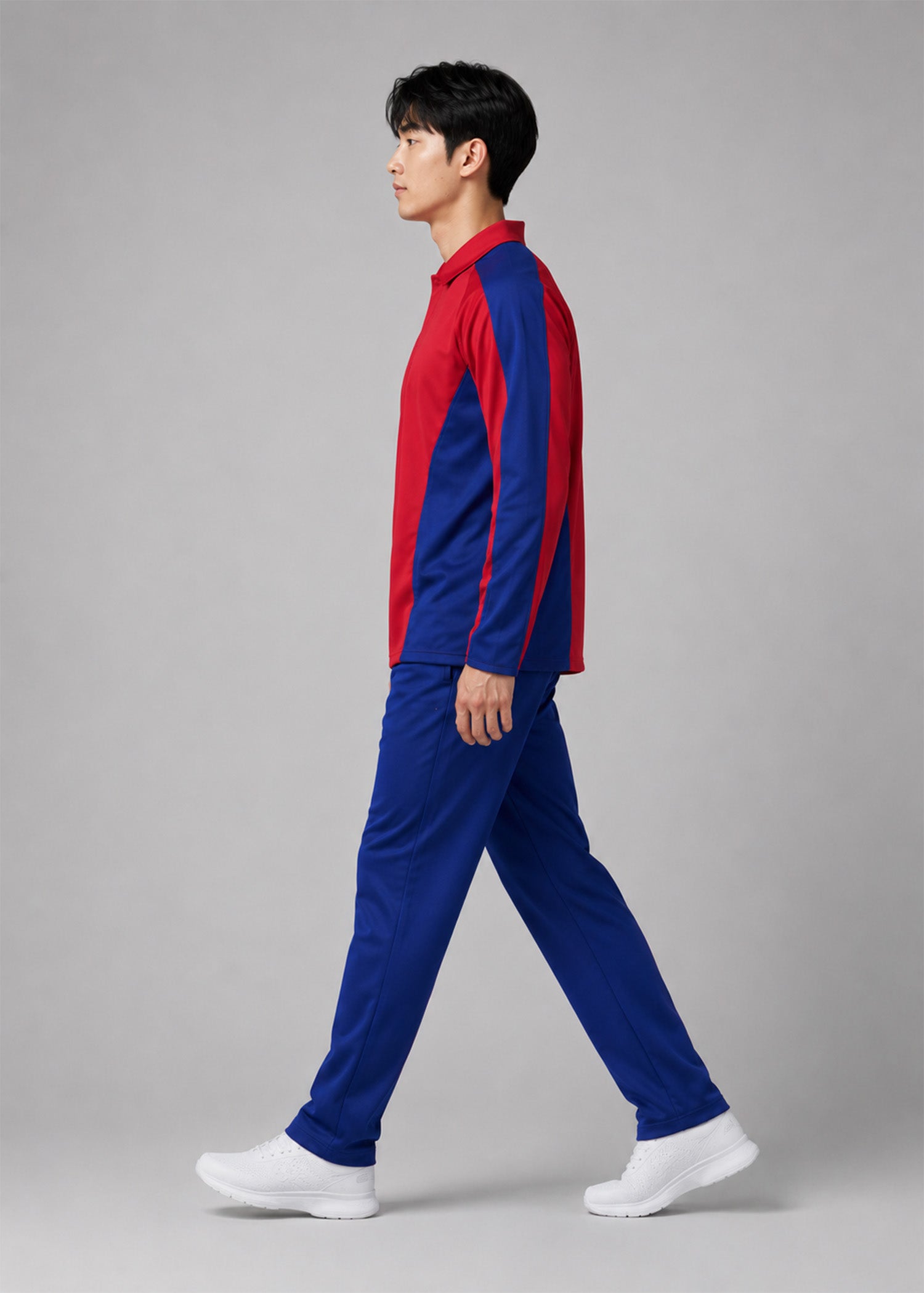 Falcon Men's Long Sleeve Rugby Top Red & Royal 752