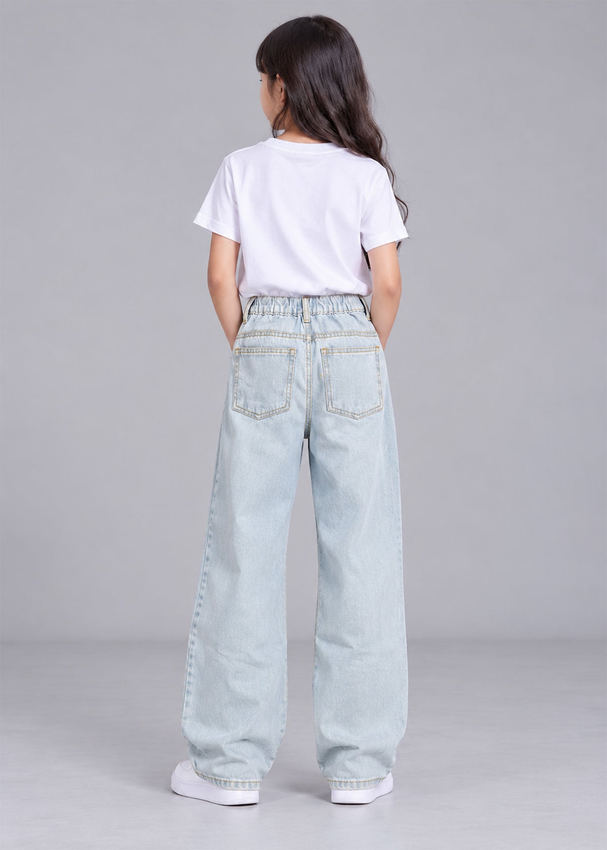 River Island girl barell fit light blue jeans non stretch 870