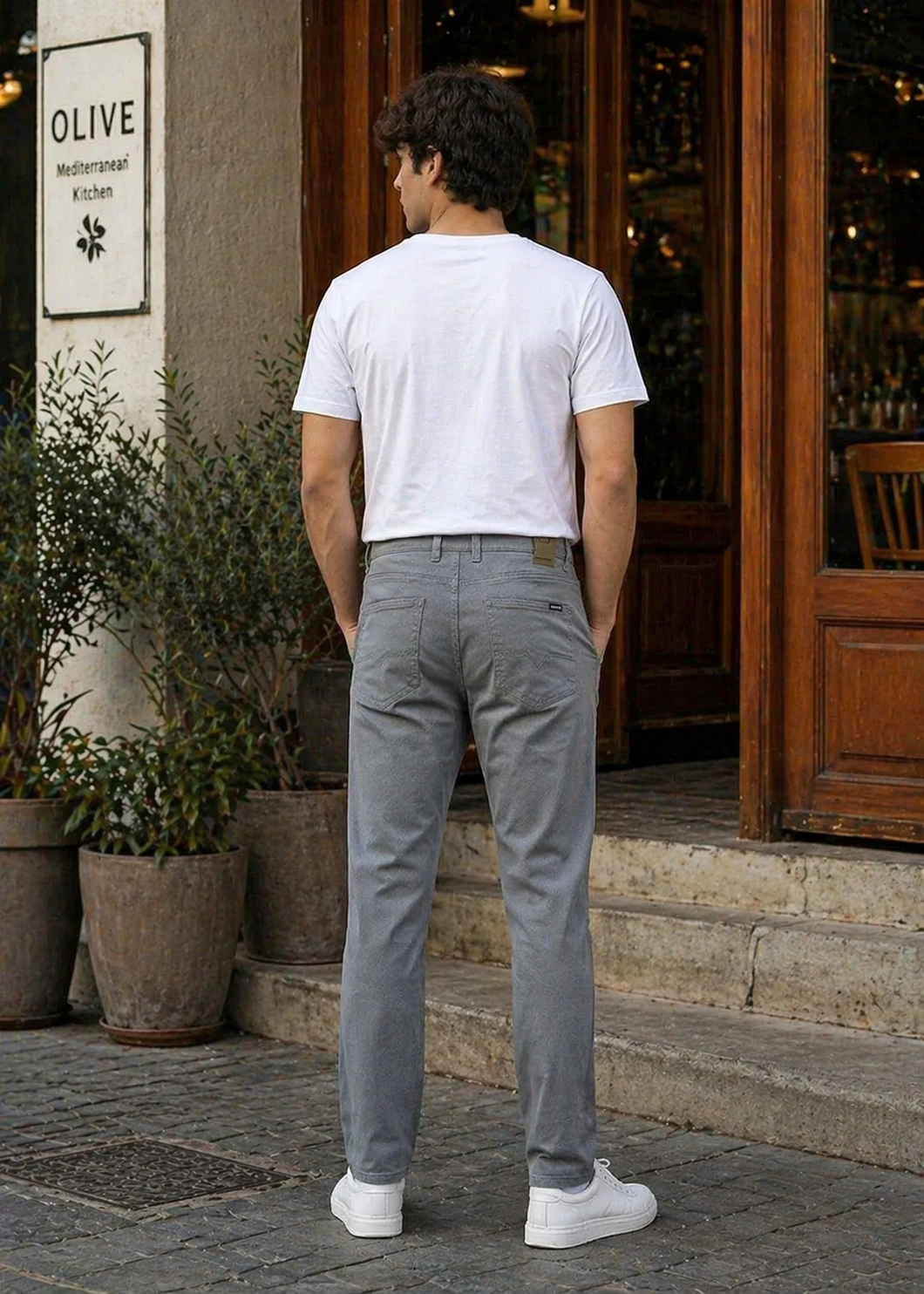 Stooker-Straight  Fit Chino Pants  STR Gray 23