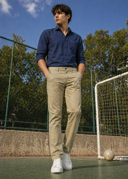 Stooker-Straight Fit Chino Pants STR Khaki 25