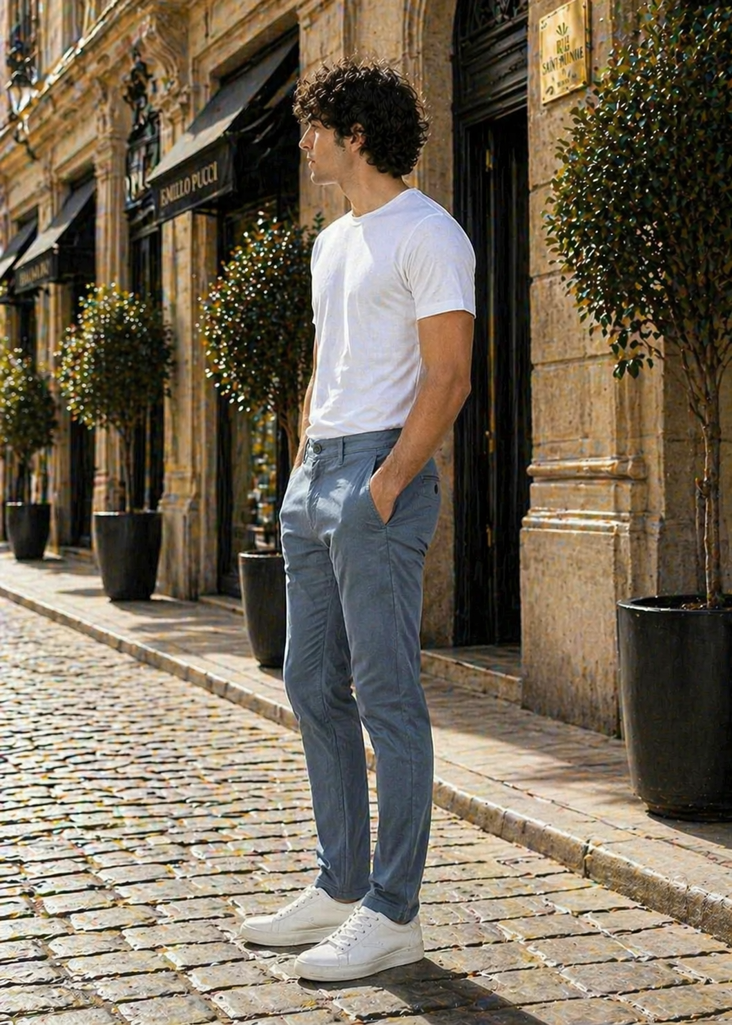 Jack & Jones-Straight  Fit Chino Pants Slate Blue 22
