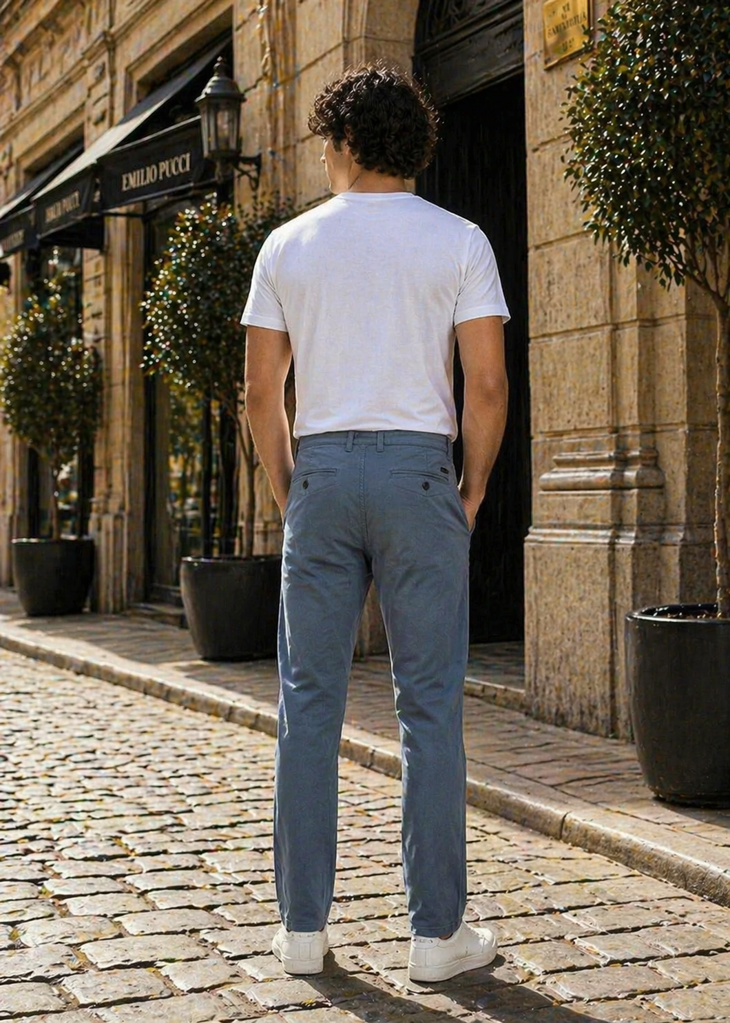 Jack & Jones-Straight  Fit Chino Pants Slate Blue 22