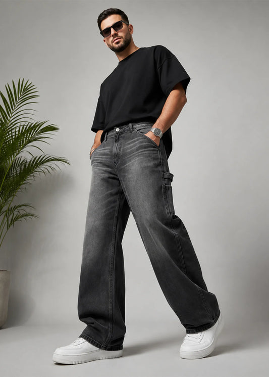 TOPSHOP Men loose Fit jeans Dark Gray Dia 540