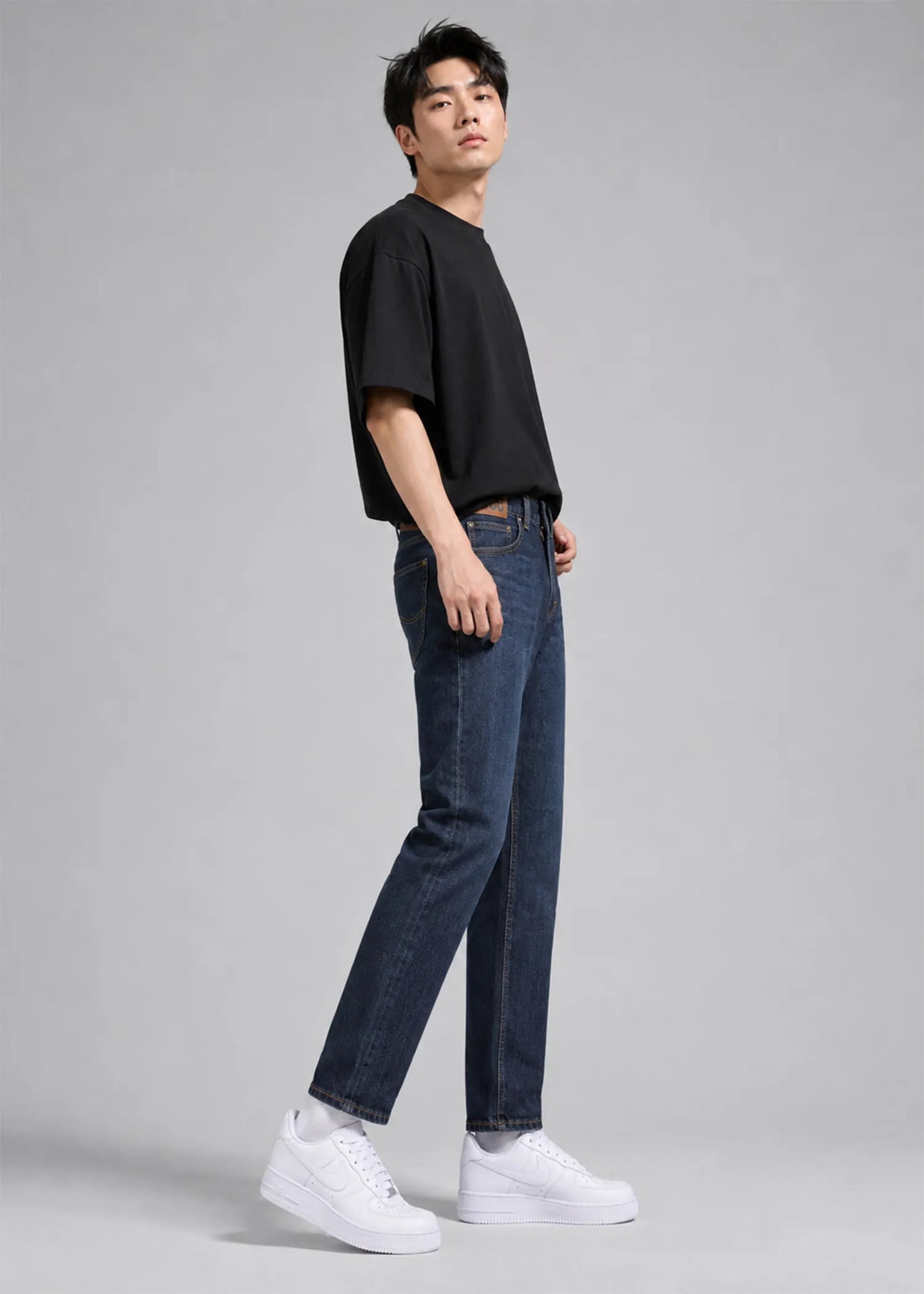 Wrangler Men Straight Fit Jeans Vintage Washed Blue US 612