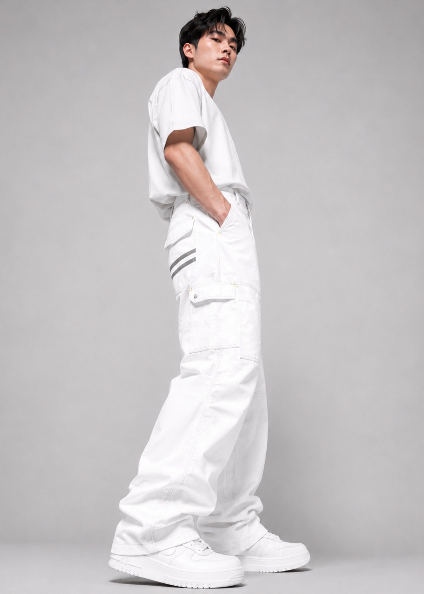 Payper Men's Cargo Pants White 555