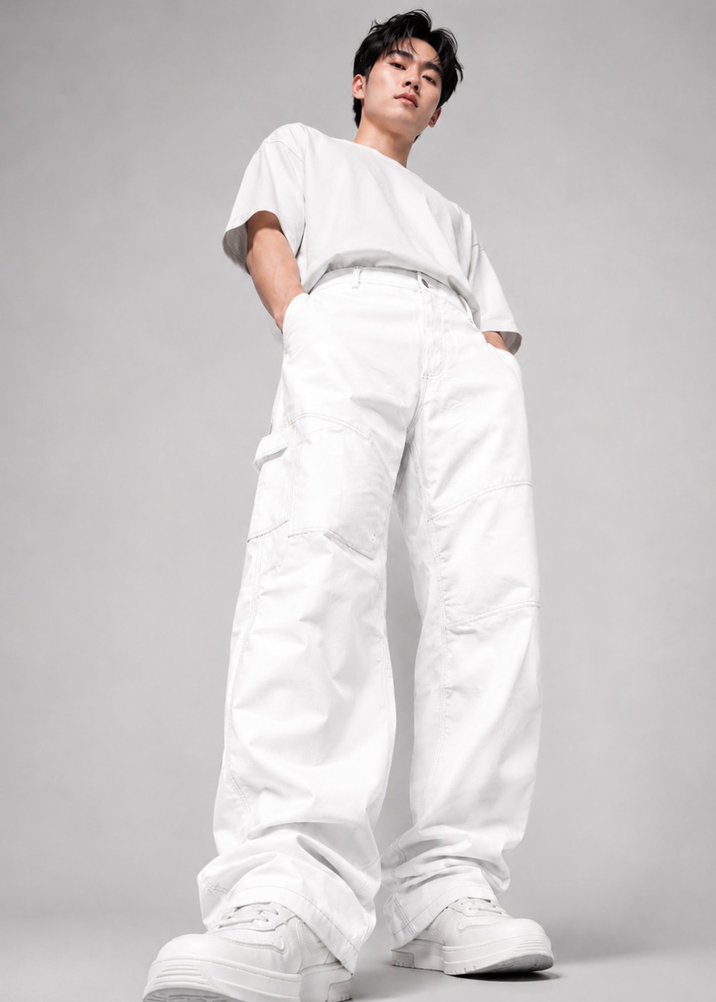 Payper Men's Cargo Pants White 555