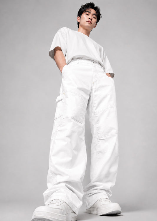 Payper Men's Cargo Pants White 555