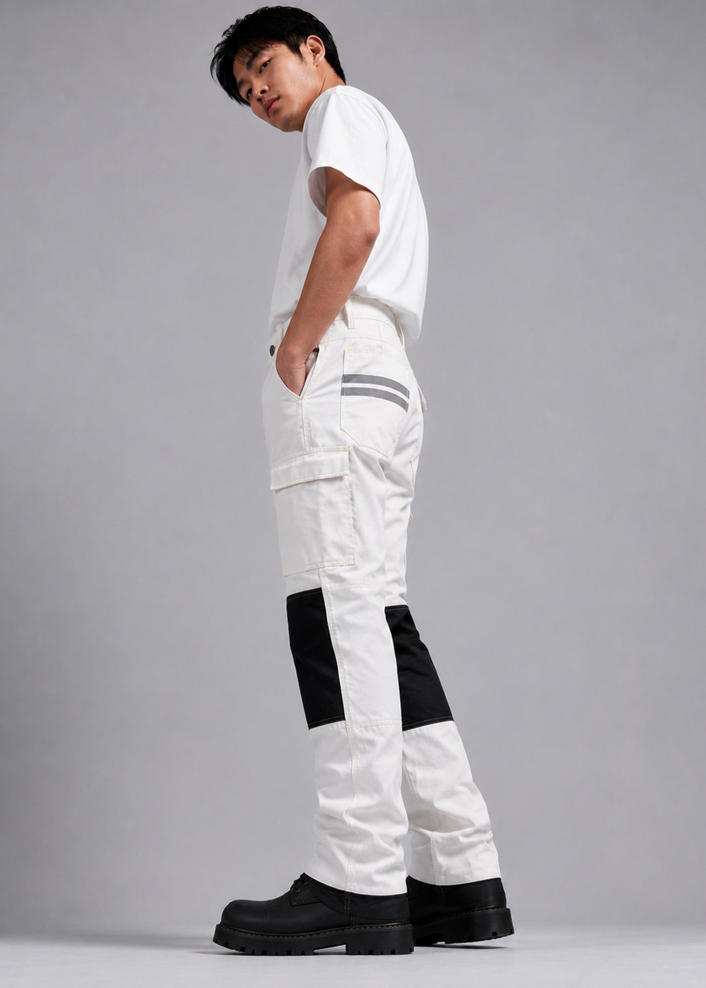 Payper Men's Cargo Pants White/Black 557