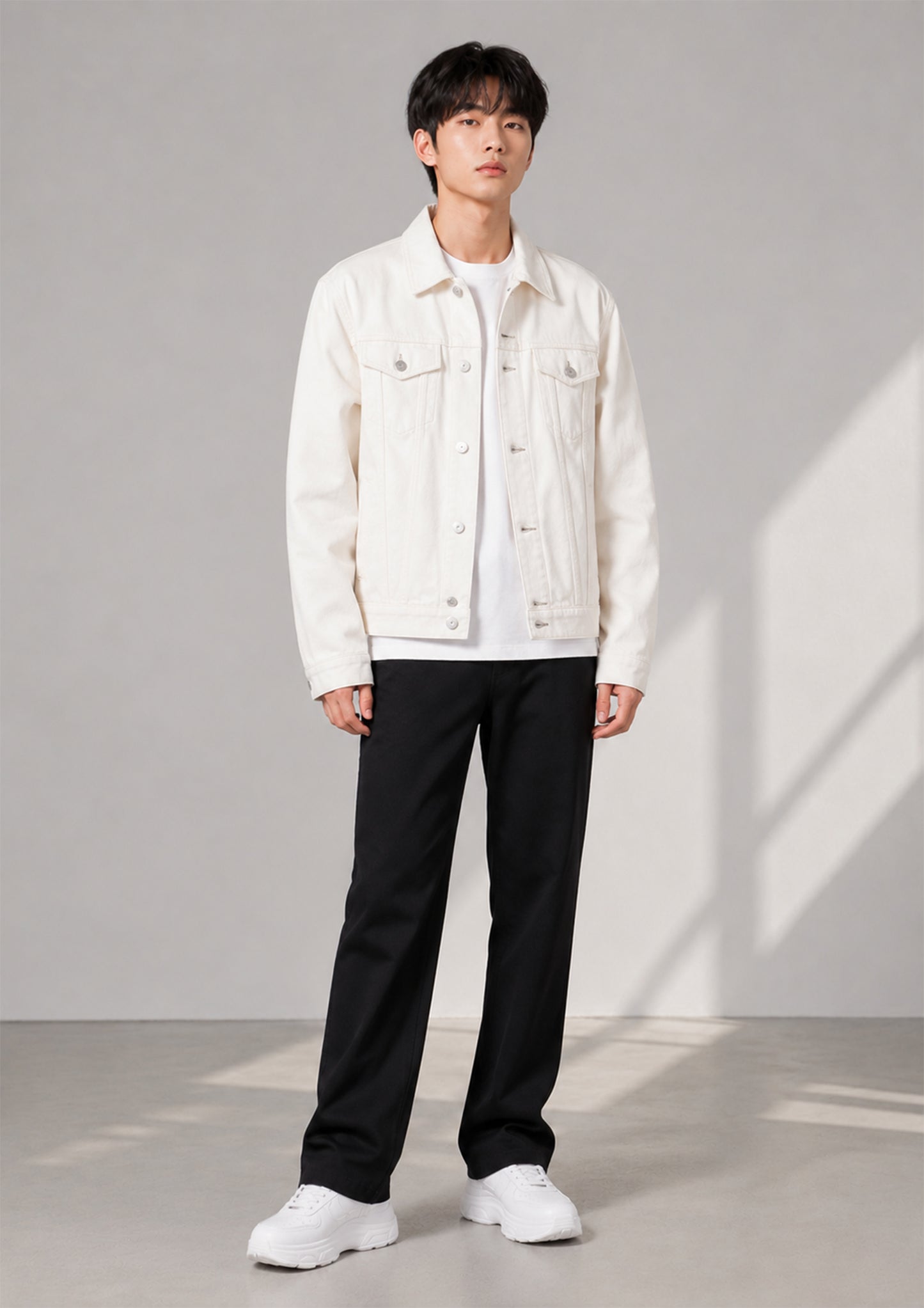 TU Men Denim Jacket Off White US 636