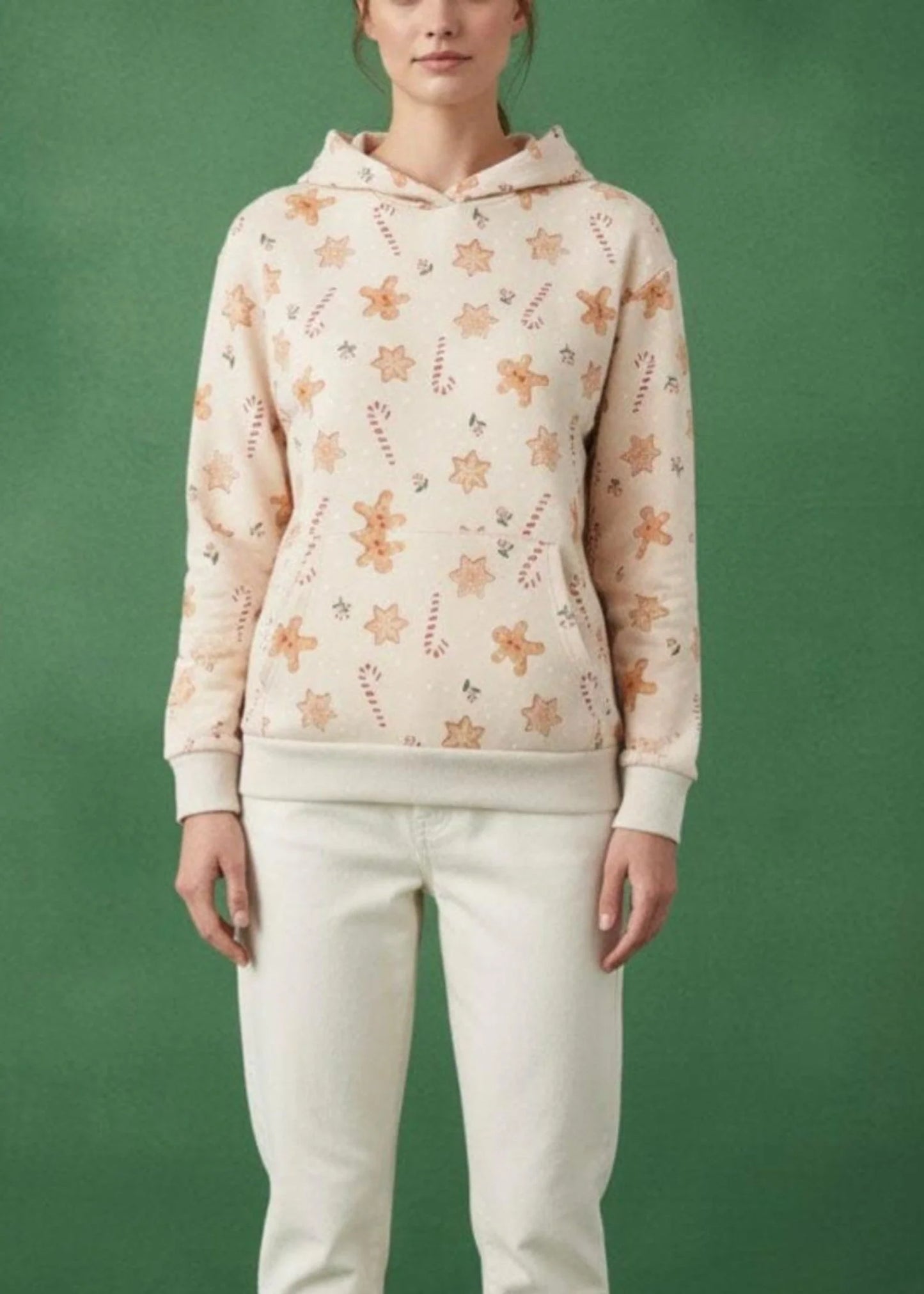 GINA-Beige Women Hoodie