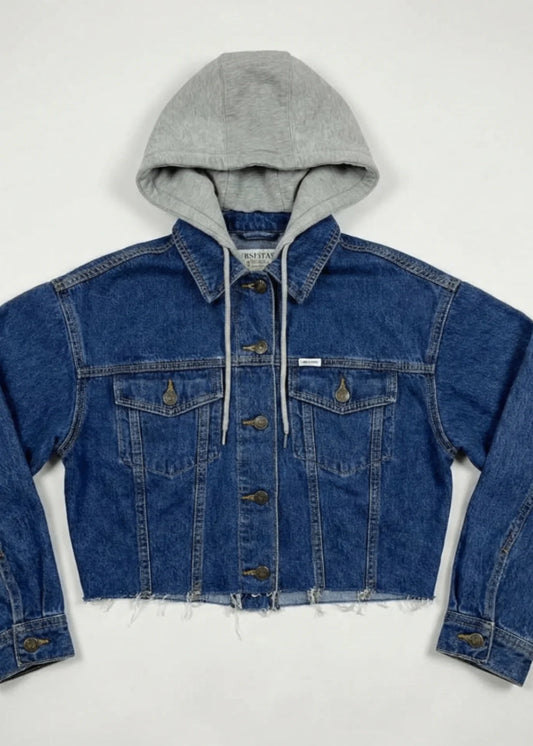 Guess-Crop Hood Denim Jacket-08