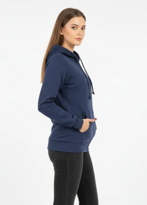 Janina-Fleece Hood Jnina Navy Blue