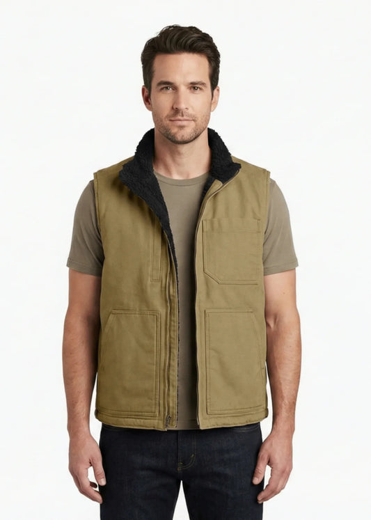 Milwaukee-Plus Size Men Furr Jacket Brown