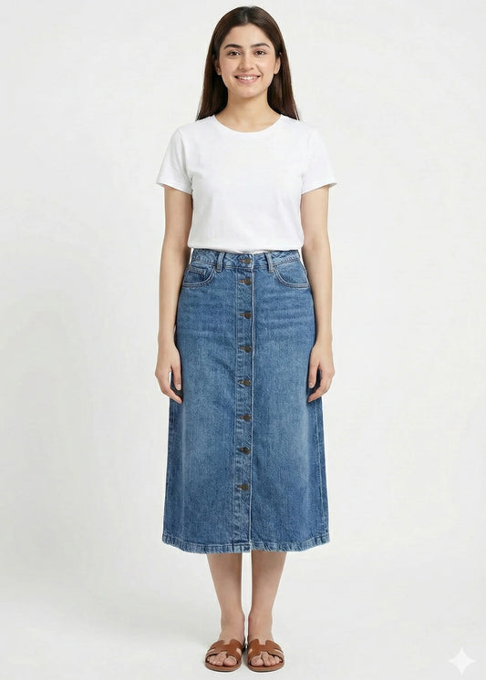 F&F-Women Blue Skirt - DIA 413