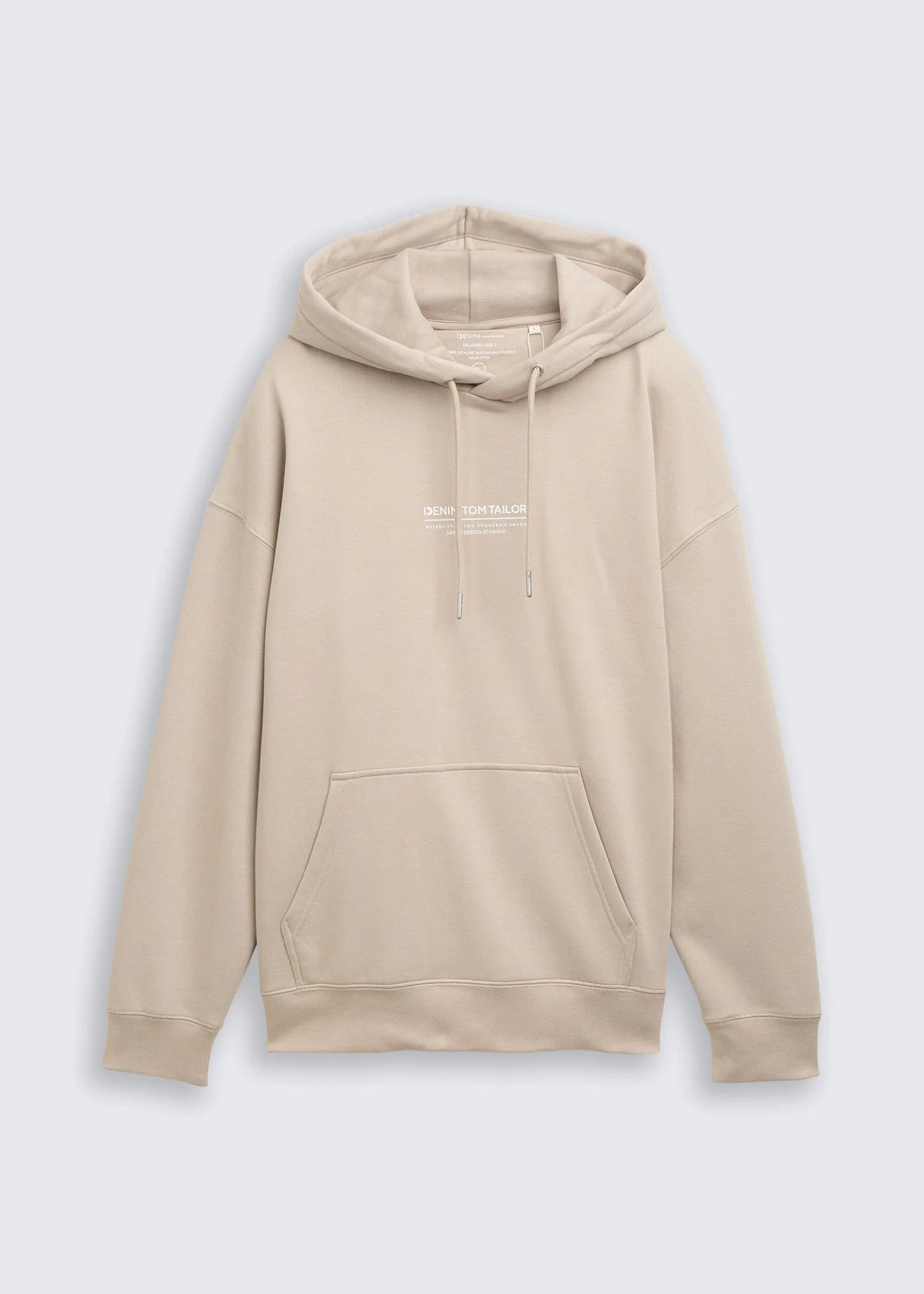 Tom Tailor-Drop Shoulder Fleece Hood Beige TT