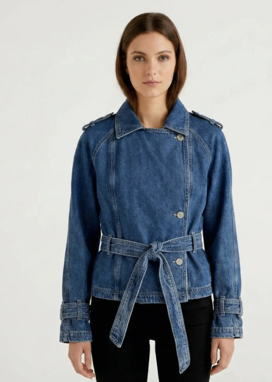 Guess-Women Denim Jacket Blue