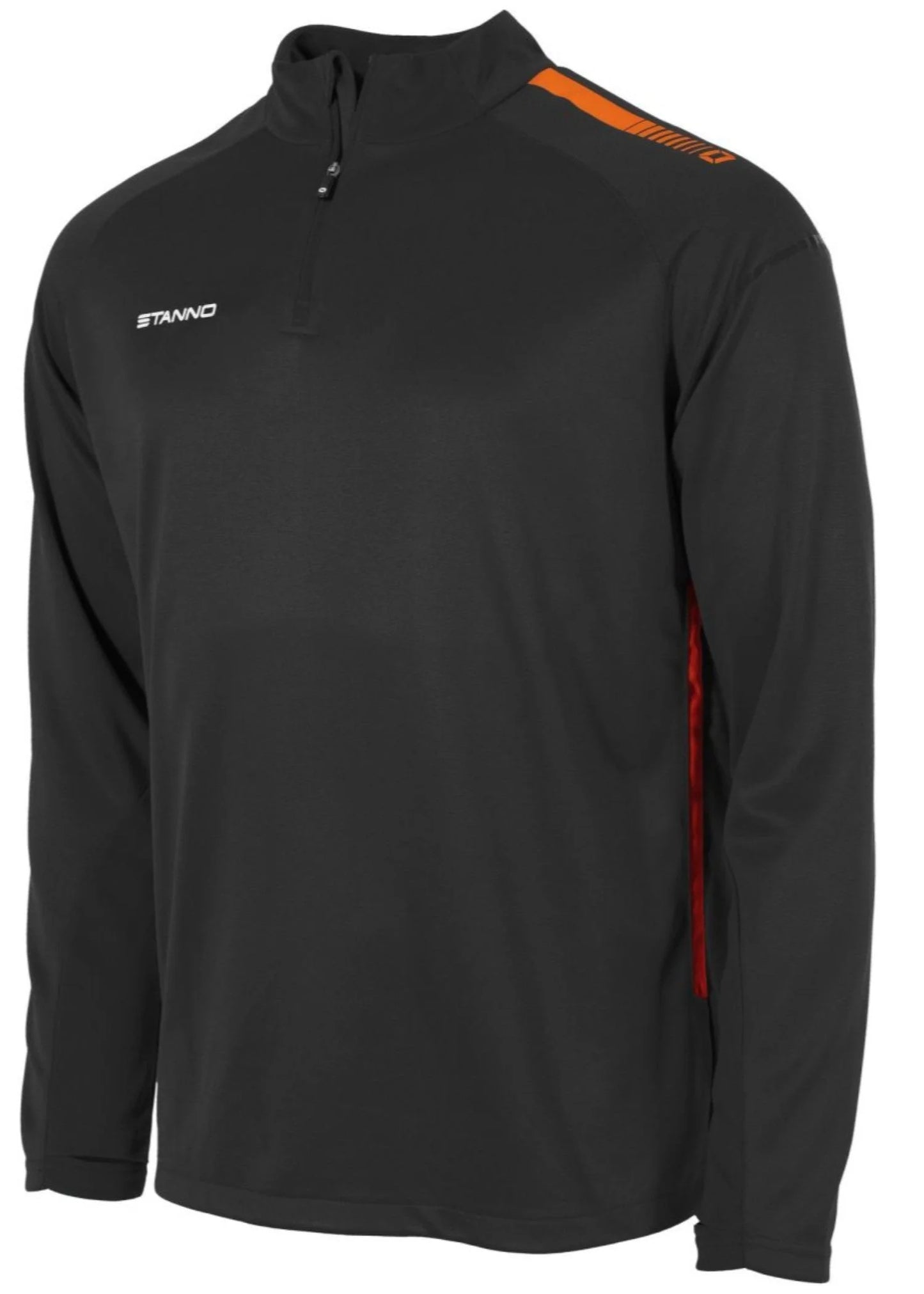 Stanno-Men Quarter Zipper Black Orange ST
