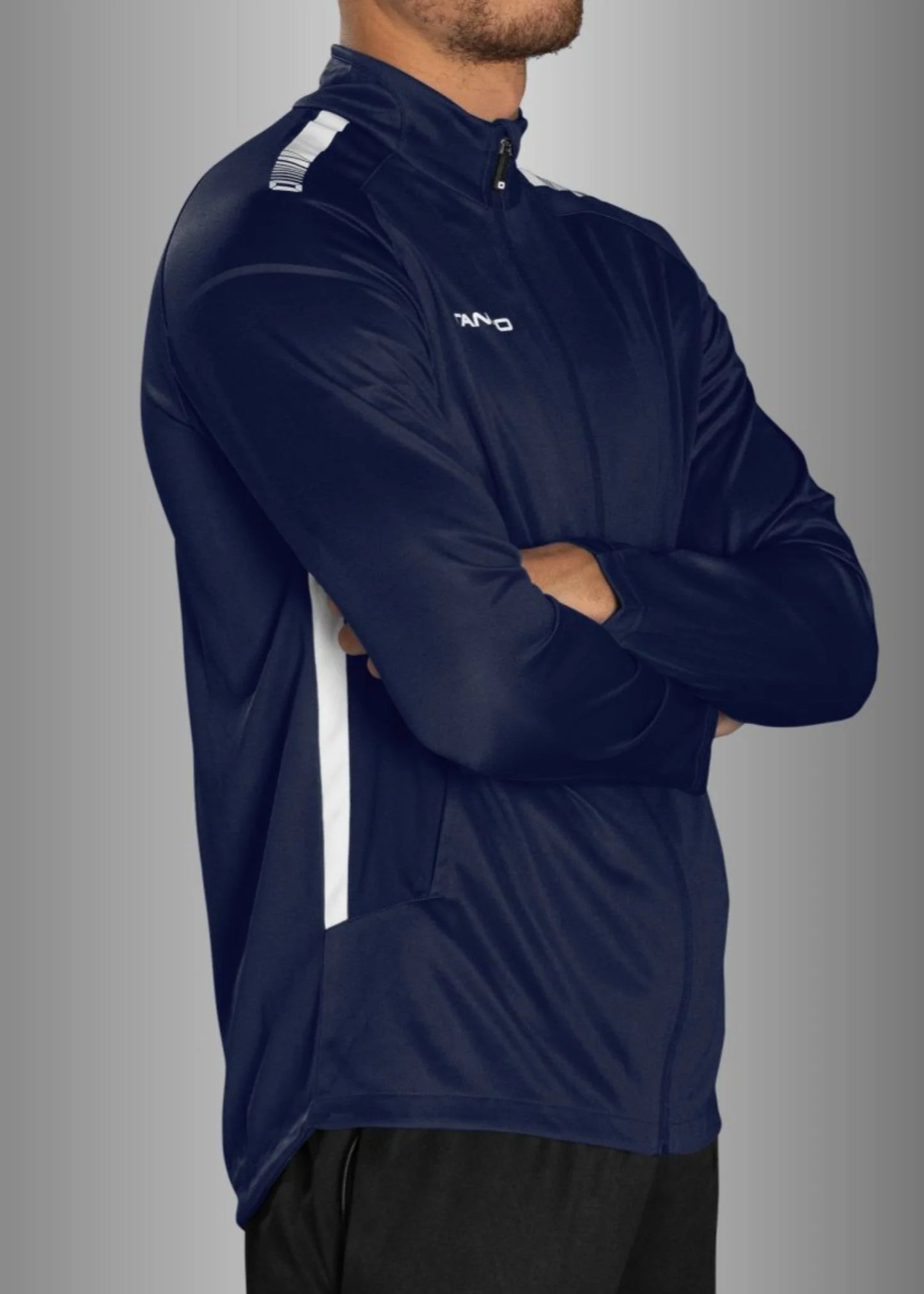 Stanno-Men Full Zipper DBlue White ST