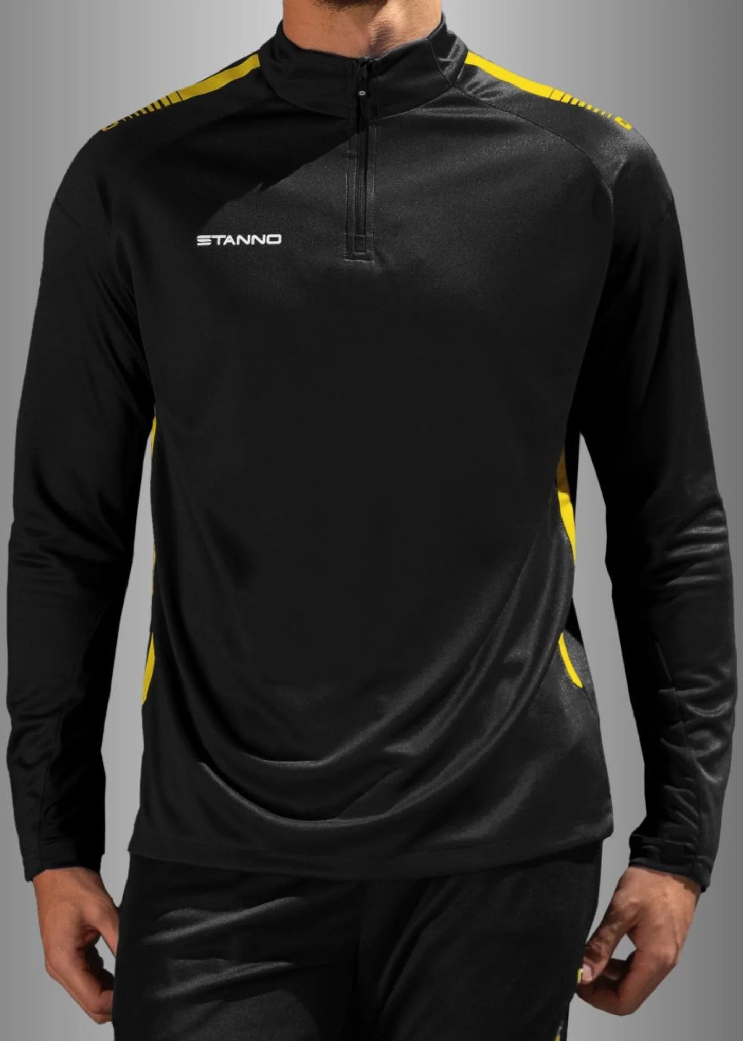 Stanno-Kids Quarter Zip Black Yellow