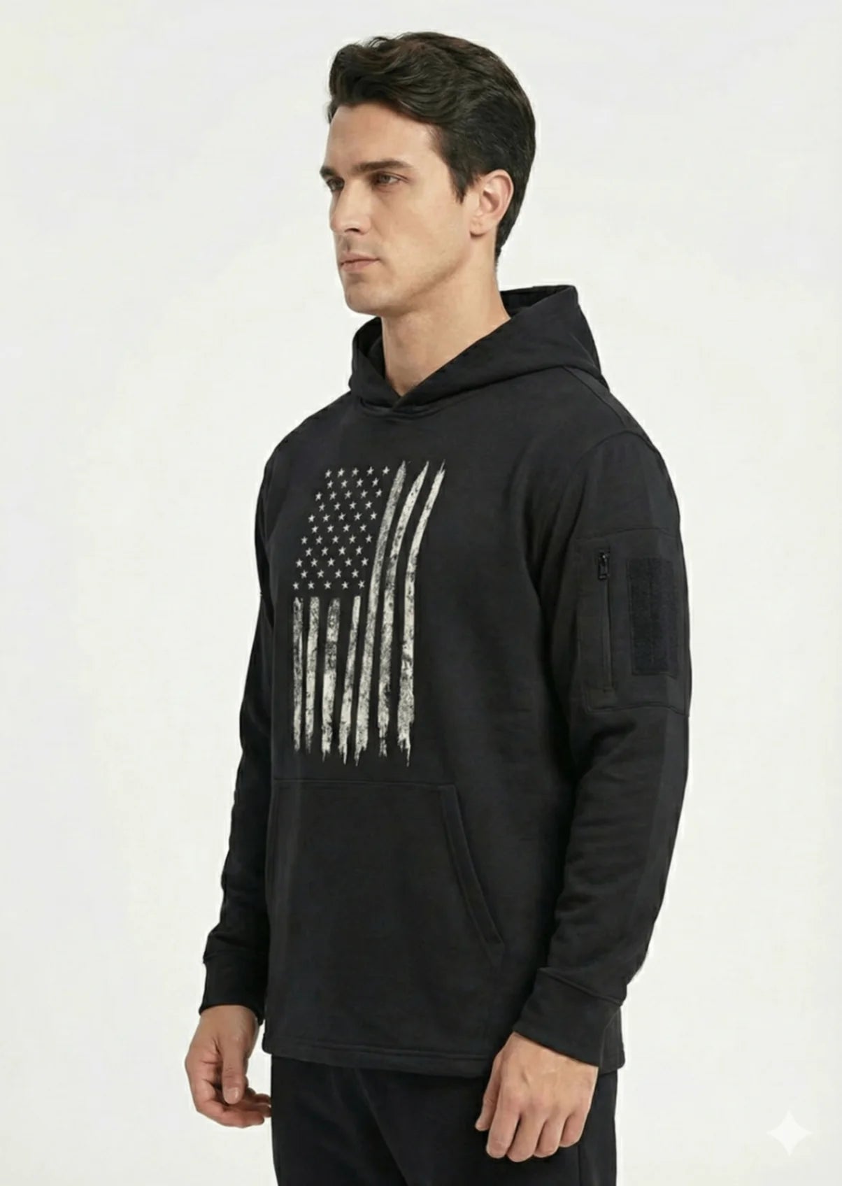 Arrow-Men Hoodie Black Printed SP