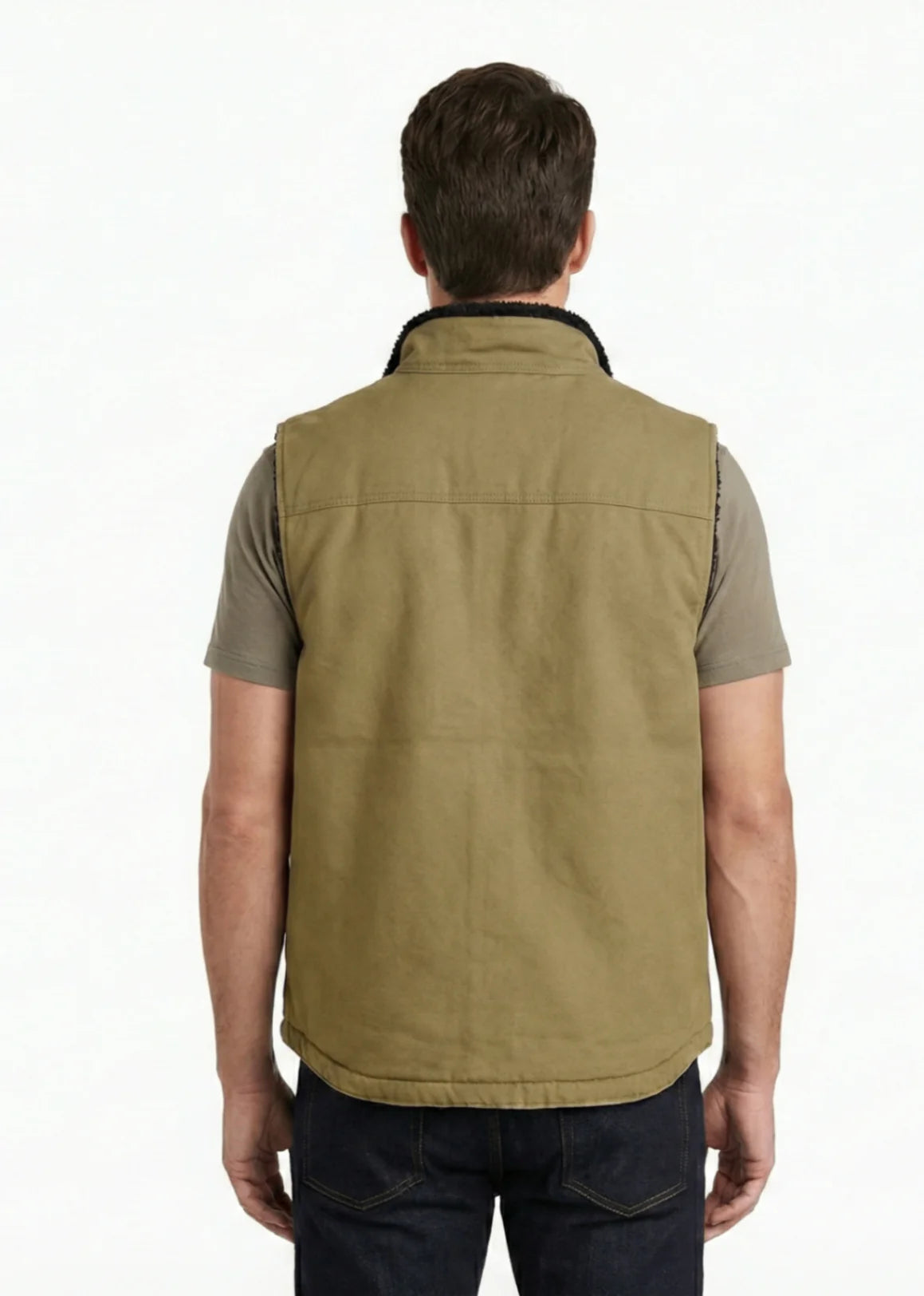 Milwaukee-Plus Size Men Furr Jacket Brown