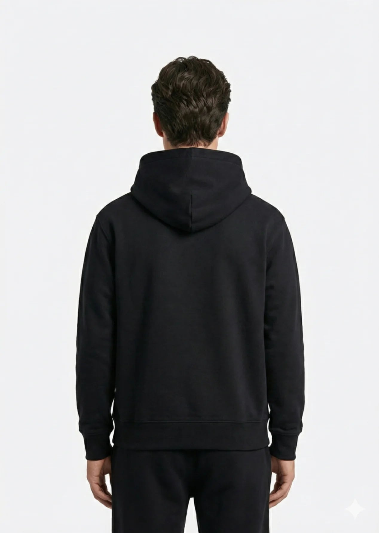 Arrow-Men Black Hoodie Plain 66-8