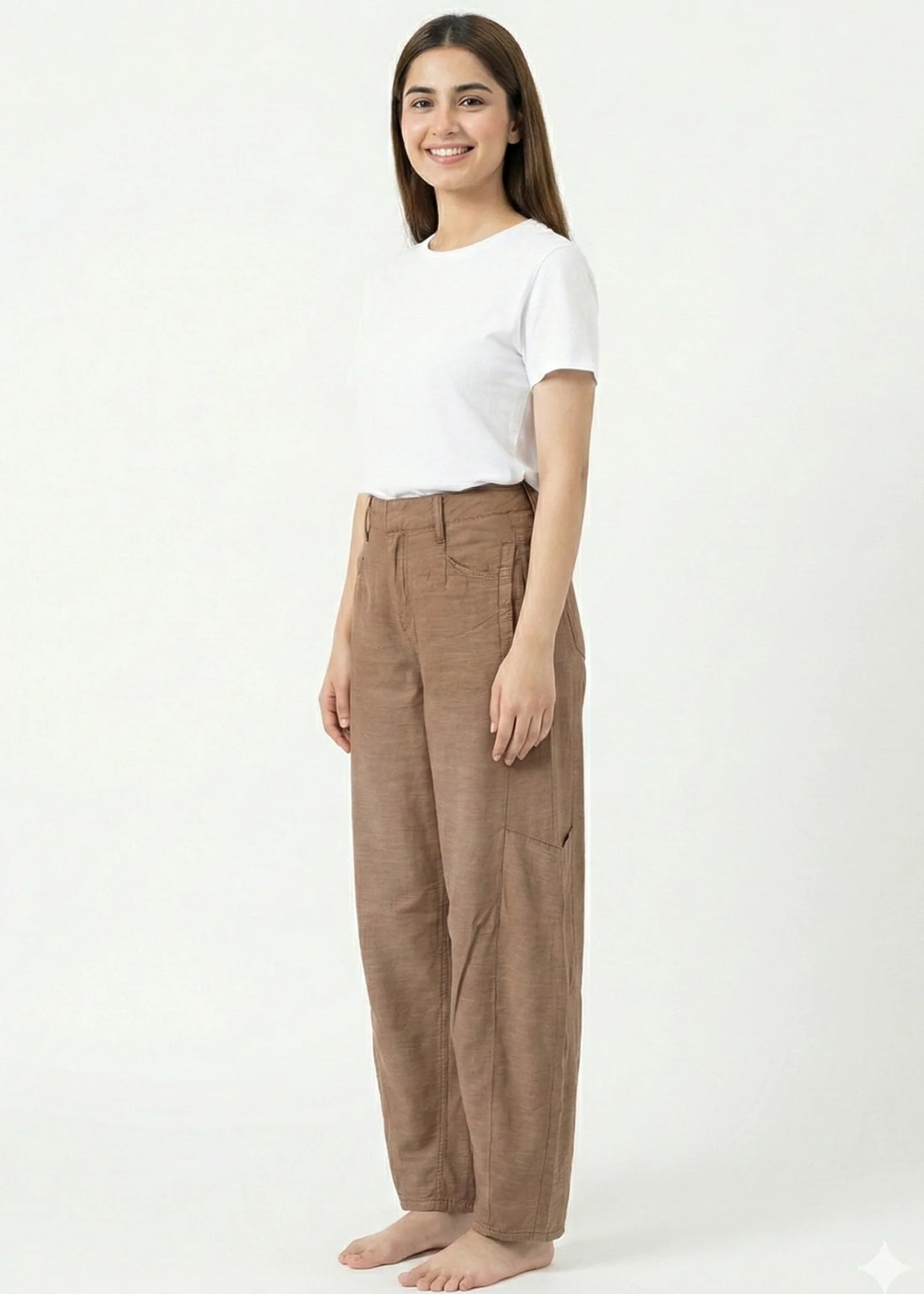 Pilcro-Tall Women Barrel Fit Cotton Pant - 245
