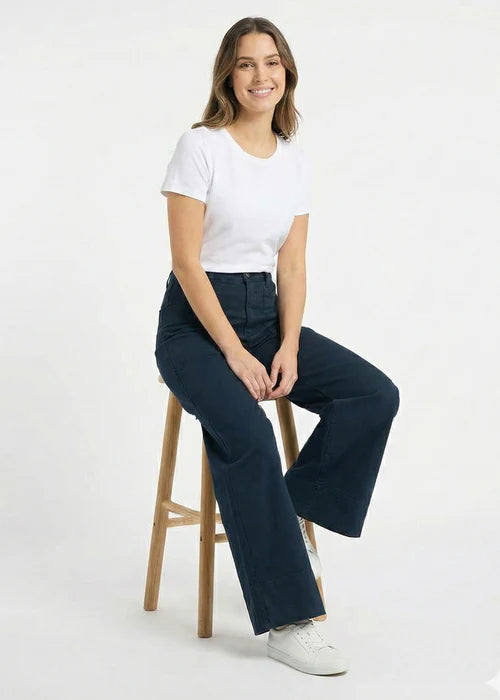 Meave-Tall Women Wide Leg Twill Pant- DIA 133