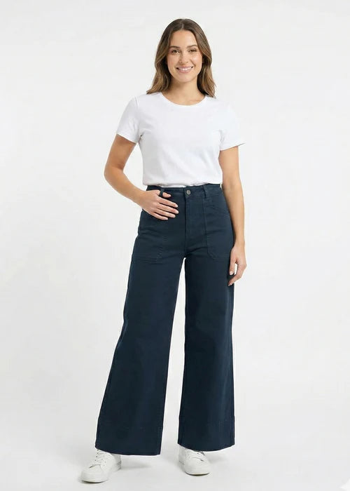 Meave-Tall Women Wide Leg Twill Pant- DIA 133