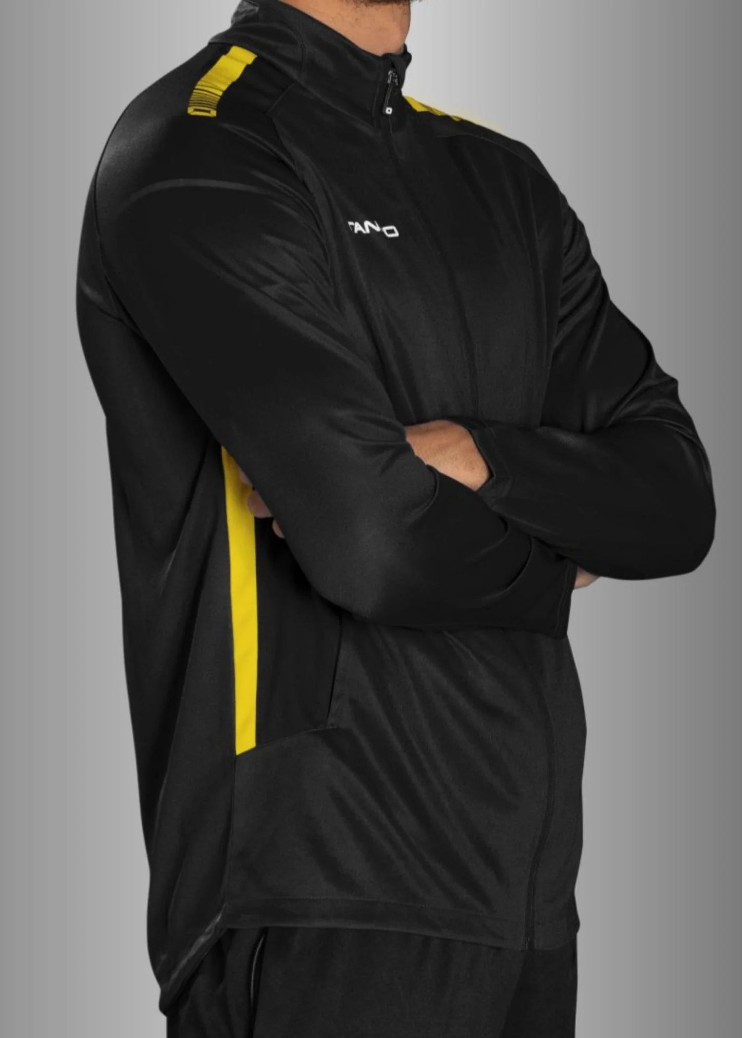 Stanno-Kids Full Zip Jacket Black Yellow