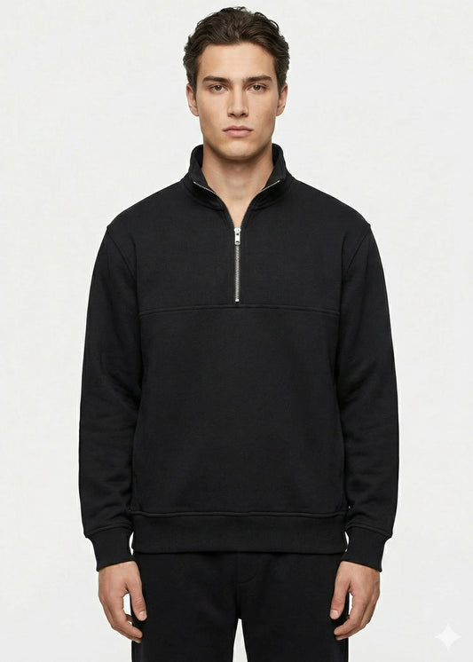 Arrow-Men Quarter Zipper| Blck-Swiss P
