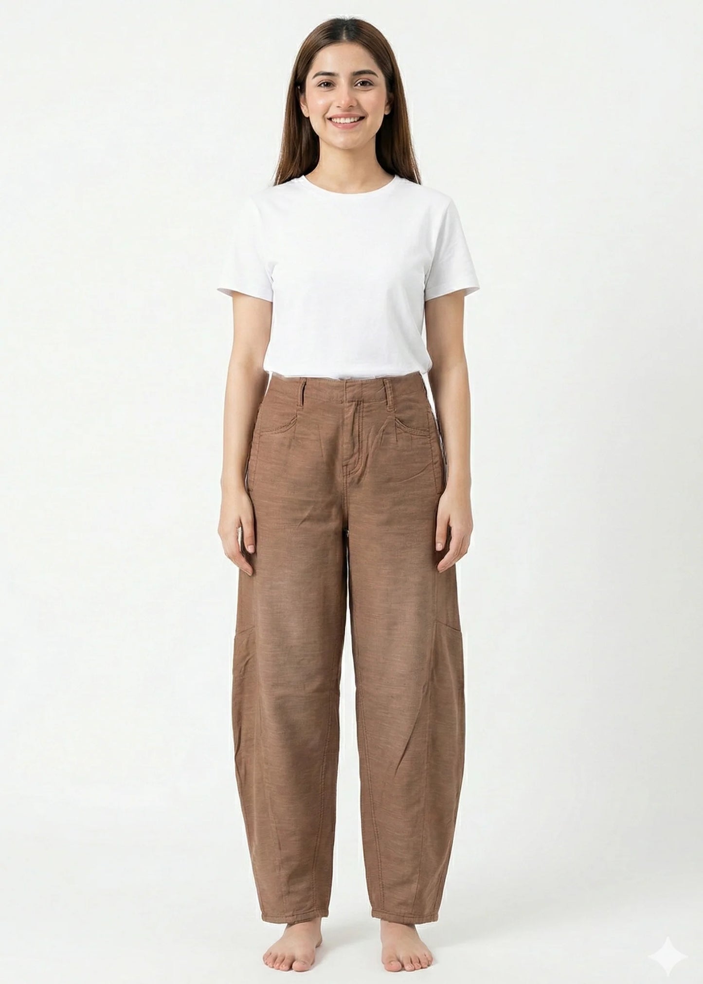 Pilcro-Tall Women Barrel Fit Cotton Pant - 245