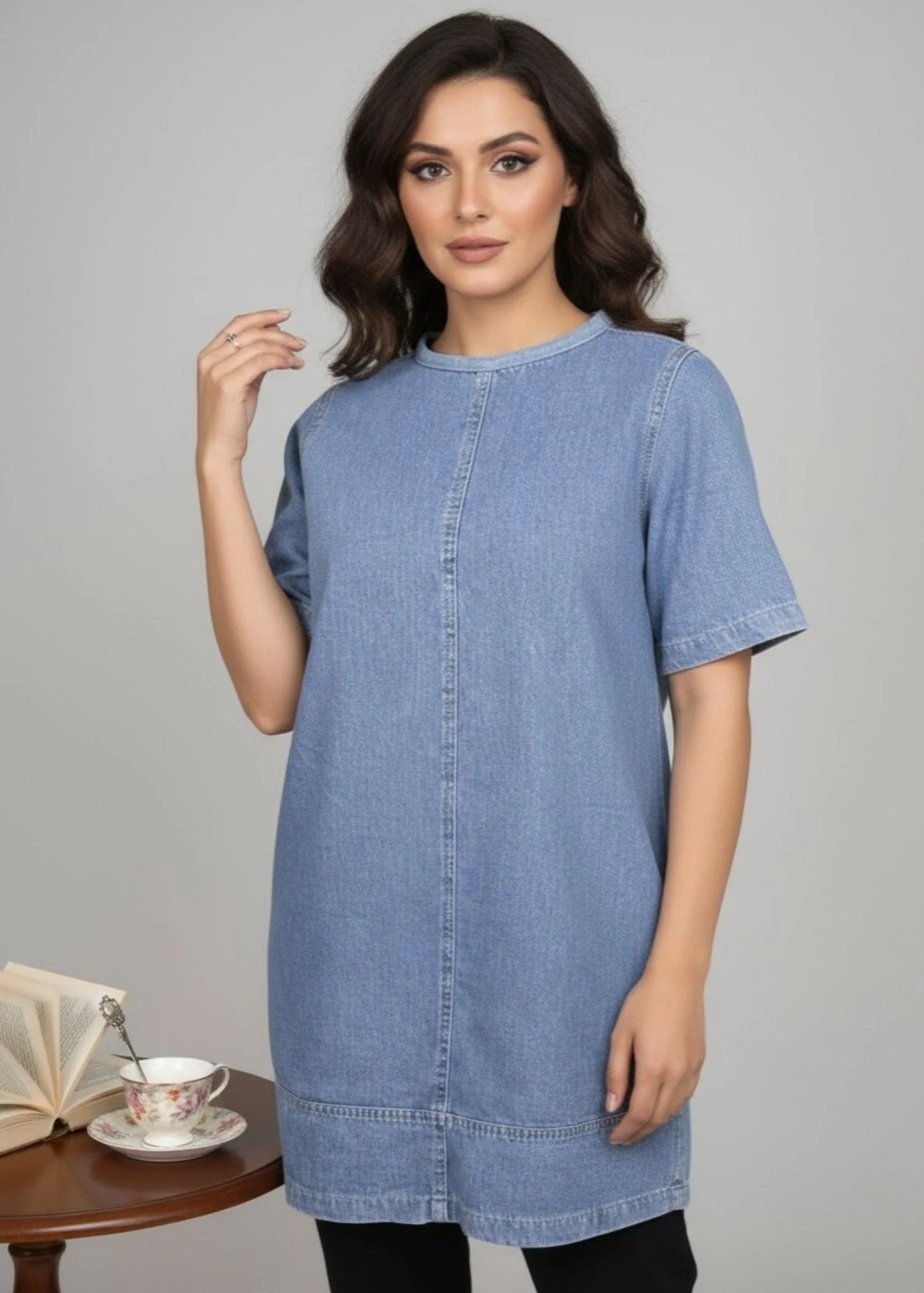 fatface-Mid Blue Denim Top  - grg - DIA 05