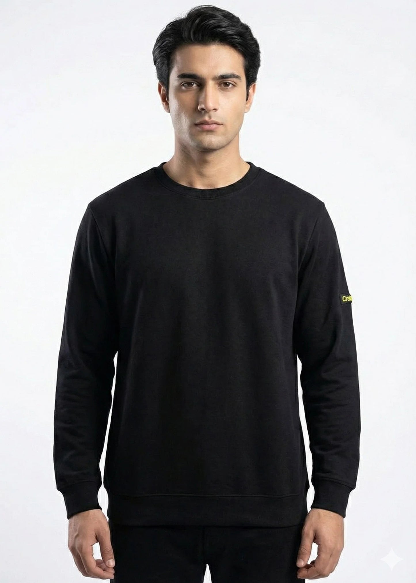 Arrow-Men Black Sweat Shirt-Swiss P