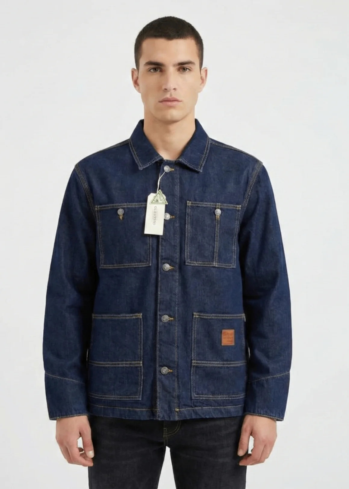 Guess-Men Denim Jacket - Blue