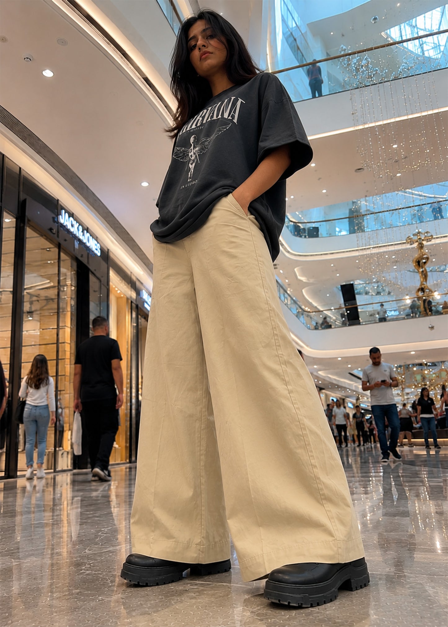 MAG-Women palazzo Wide Leg pants Skin