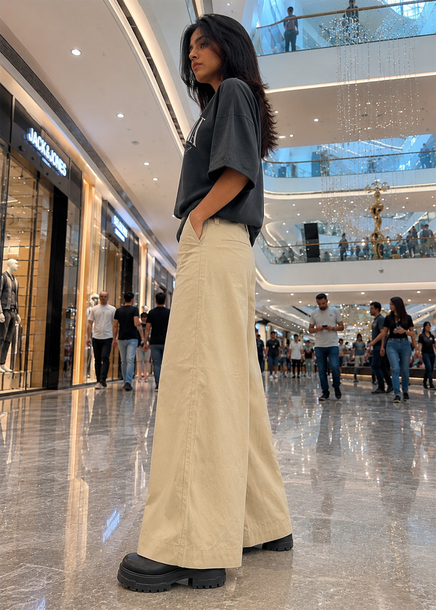 MAG-Women palazzo Wide Leg pants Skin