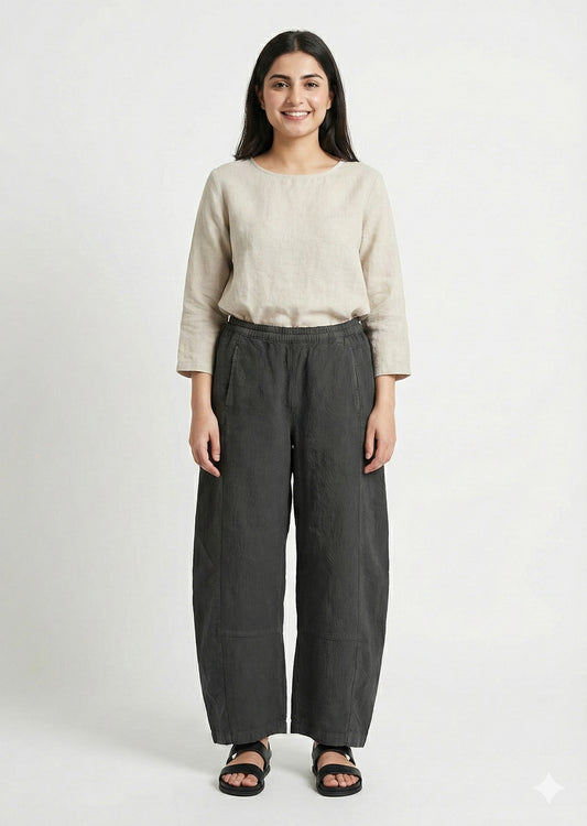 Pilcro-Baggy Casual Gray Trouser 129
